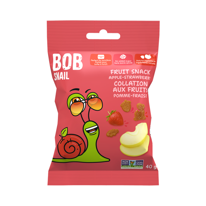 Bob Snail - Fruit Snack - Apple-Strawberry, 40 g