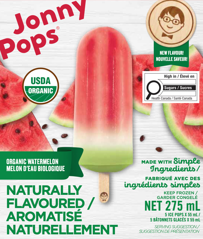 Jonny Pops - Organic Watermelon Water Pops, 440 mL — Goodness Me!