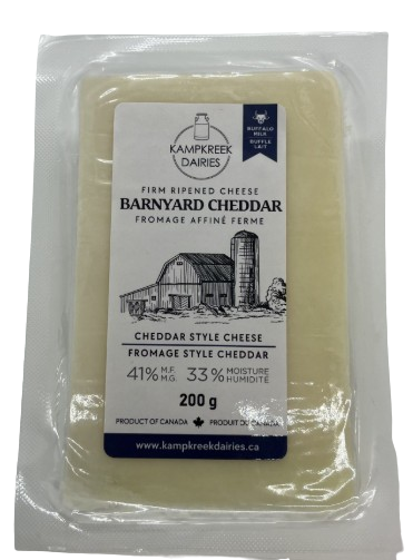 Kampkreek Dairies - Barnyard - Raw Milk Cheddar, 200 g — Goodness Me!