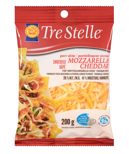 Tre Stelle - Mozzarella Cheddar Shredded, 200 g