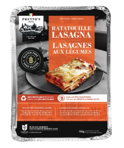 Pretto's Pasta - Gluten Free Ratatouille Lasagna, 750 g
