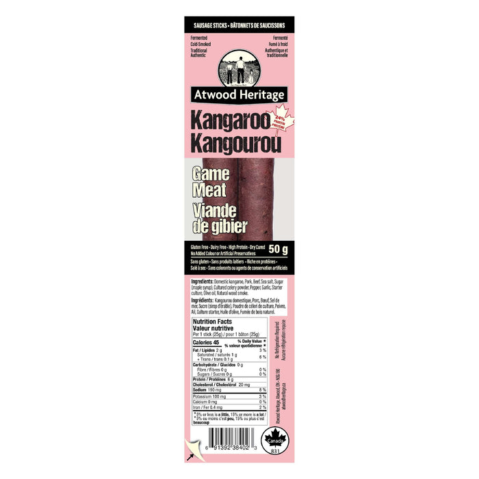 Atwood Heritage - Kangaroo Sausage Sticks, 50 g