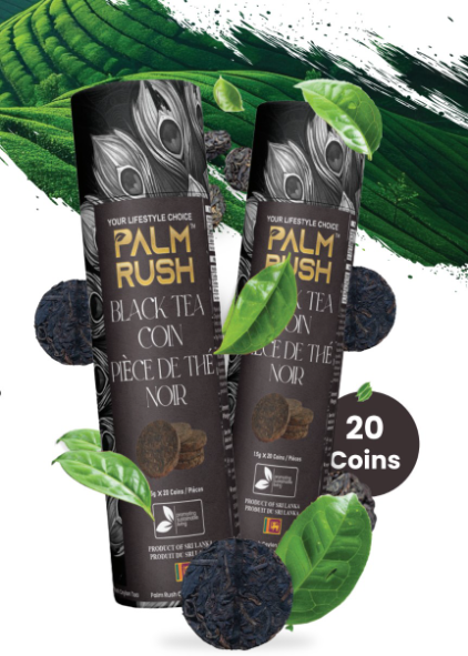 Palm Rush - Ceylon Black Tea Coins, 50 g