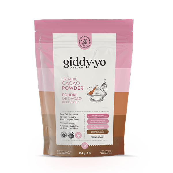 GIDDY YO - Cacao Powder - Organic Ft Peruvian, 454 g