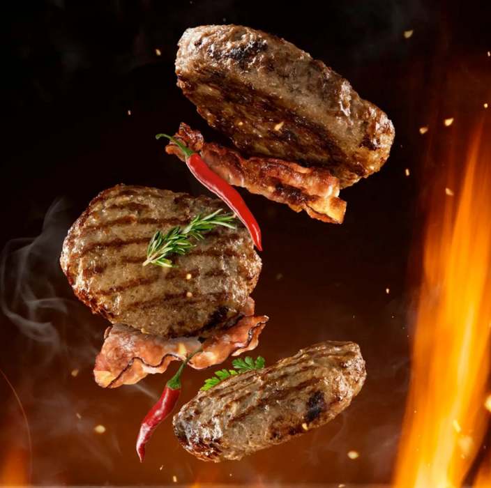 VG MEATS - 4 oz Smash Burger Beef Patties, 454 g