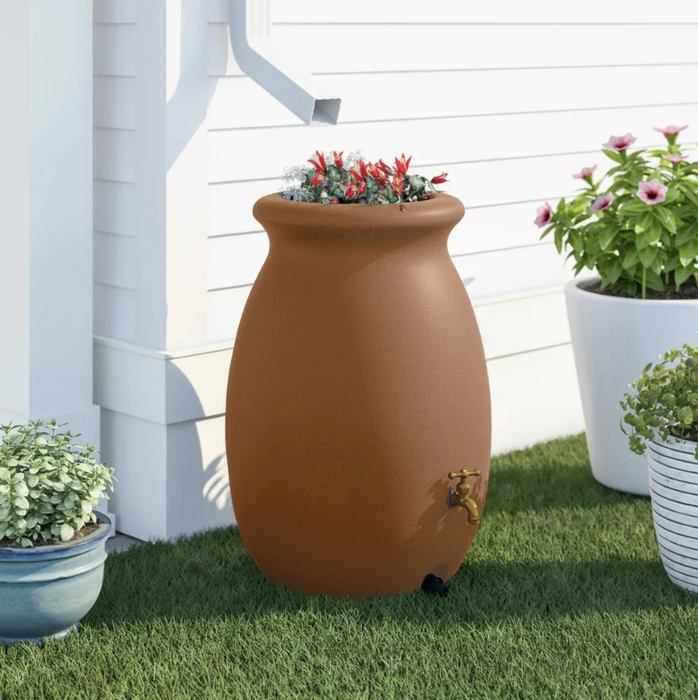 Algreen - Castilla Rain Barrel Terra Cotta, Each