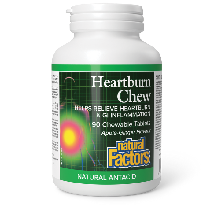 Natural Factors - Heartburn Chew, 90 Chewables