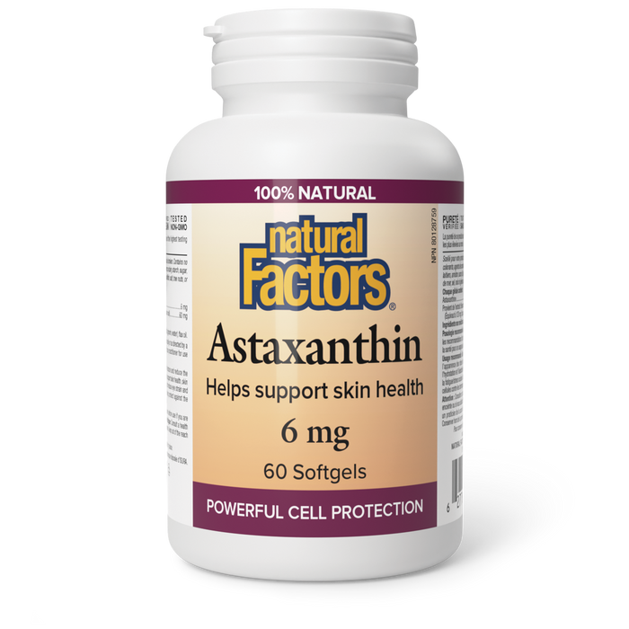 Natural Factors - Astaxanthin 6 mg, 60 Softgels