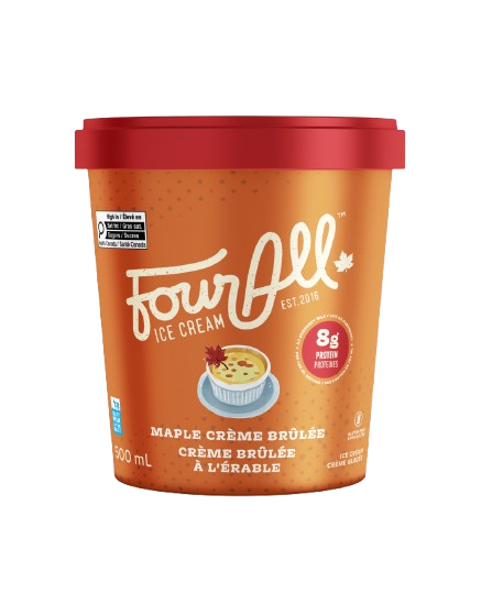 Four All Ice Cream - Maple Creme Brulee Ice Cream, 500 mL