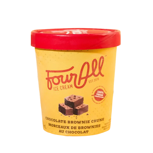 Four All Ice Cream - Vegan Chocolate Brownie, 500 mL