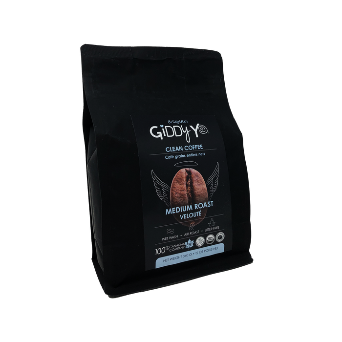 GIDDY YO - Organic Clean Beans - Medium Roast, 340 g