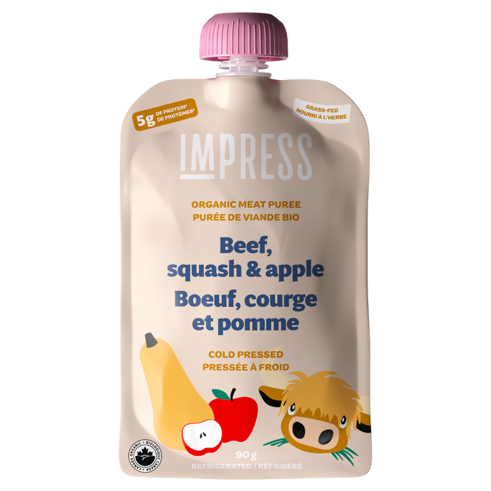 Impress Foods - Organic Pouch - Beef Squash Apple, 90 g