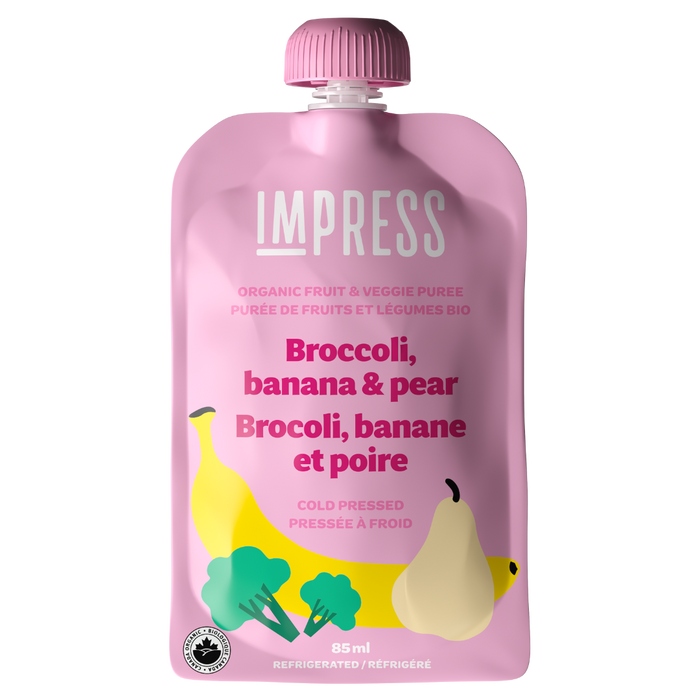 Impress Foods - Pouch - Broccoli Banana Pear, 85 mL