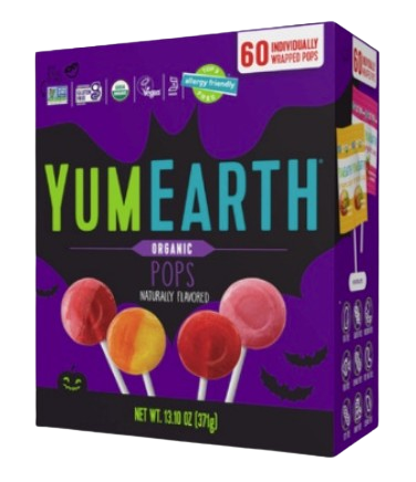 Yum Earth - Organic Halloween Lollipops, 60 Count