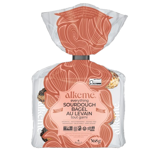 Alkeme Foods - Sourdough Bagels - Everything, 4 Count