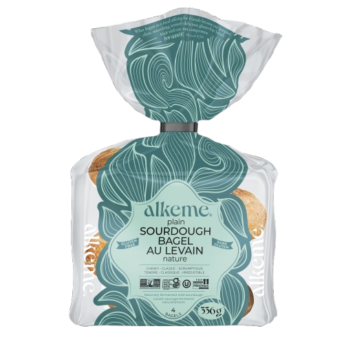 Alkeme Foods - Sourdough Bagels - Plain, 4 Count