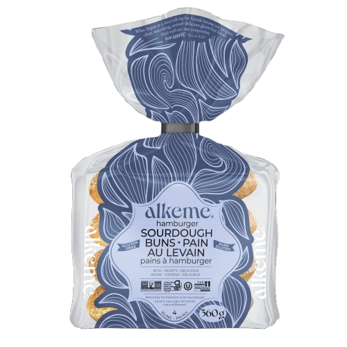 Alkeme Foods - Sourdough Bread - Burger Buns, 4 Count