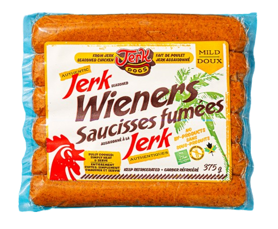 Jerk Dogs - Jerk Chicken Hot Dogs - Mild, 375 g
