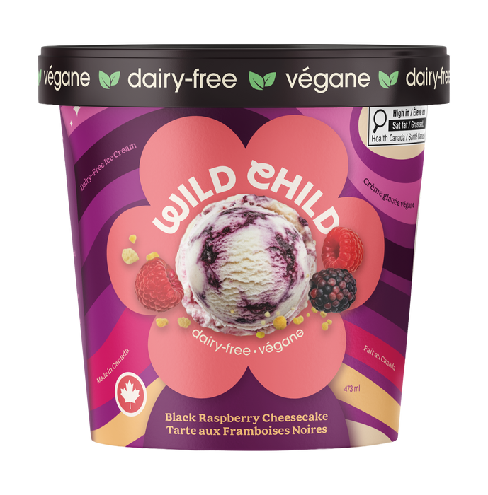 Wild Child - Vegan Ice Cream Black Raspberry Cheesecake, 473 mL