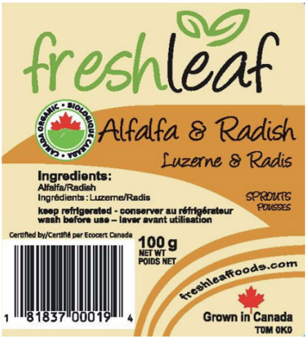 Fresh Leaf Foods - Sprouts - Alfalfa & Radish, 100 g