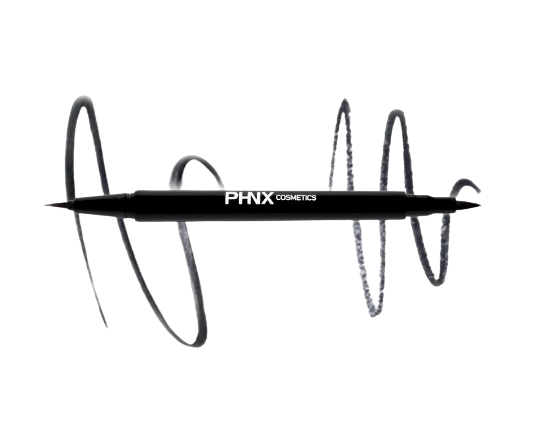 PHNX Cosmetics - Dual Tip Eyeliner - Black, 1.2 mL