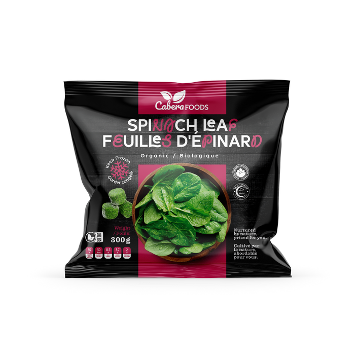 Cabera Foods - Organic Spinach, 300 g