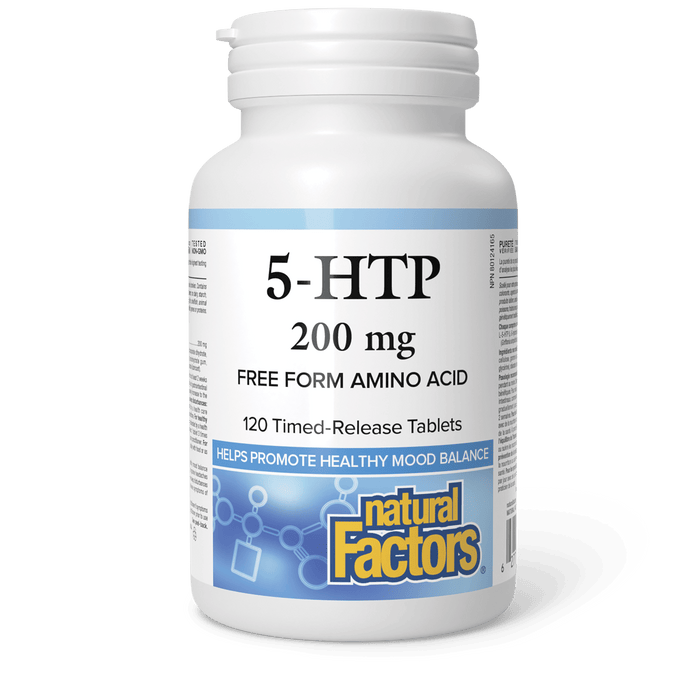 Natural Factors - 5- HTP 200mg Time release, 120 Tablets