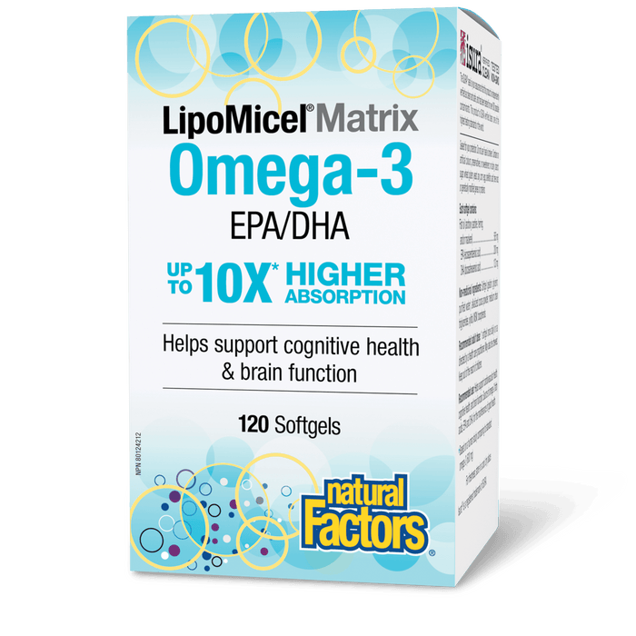 Natural Factors - LipoMicel Matrix Omega-3, 120 Softgels