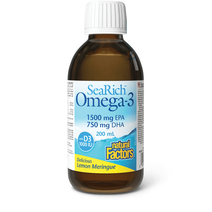 Natural Factors - Omega-3 750mg EPA / 500mg DHA Lemon, 200 mL