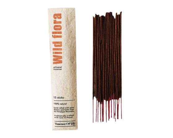 Essence of Life Organics - Wild Flora Stick Incense, 15 Count