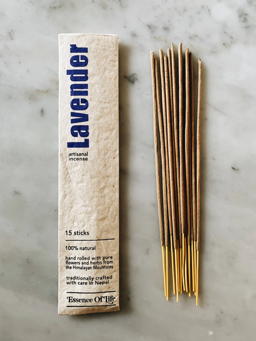 Essence of Life Organics - Lavender Stick Incense, 15 Count