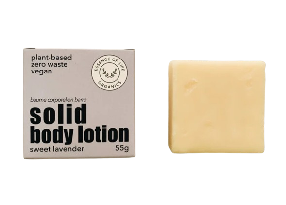 Essence of Life Organics - Solid Body Lotion Bar - Lavender, 55 g
