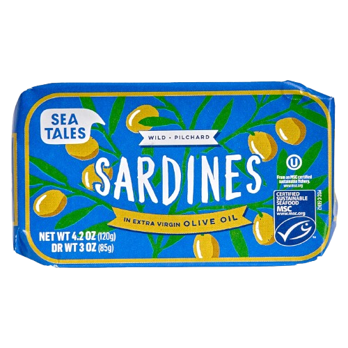 Sea Tales - Sardines Extra Virgin Olive Oil, 120 g