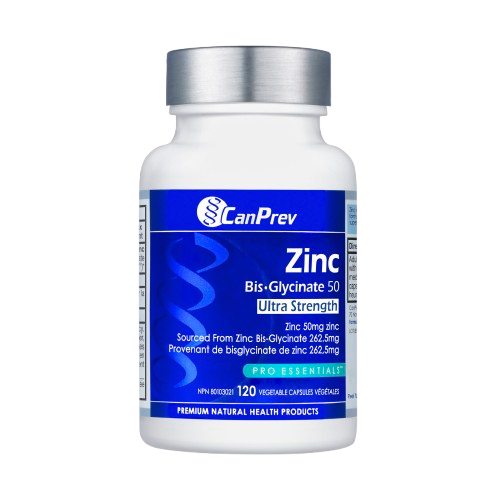 CanPrev - Zinc Bis·Glycinate 50 Ultra Strength, 120 Vcaps