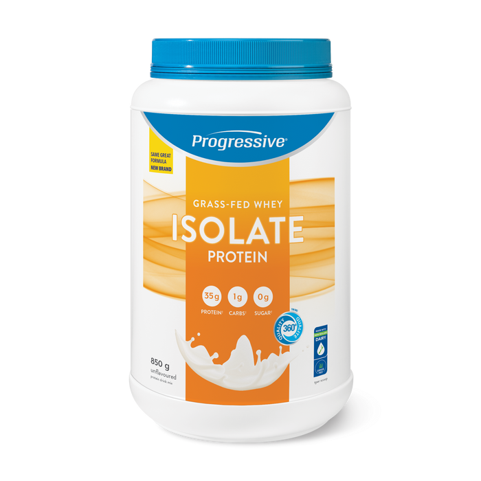 Progressive - Grass Fed Whey Isolate - Unflavoured, 850 g