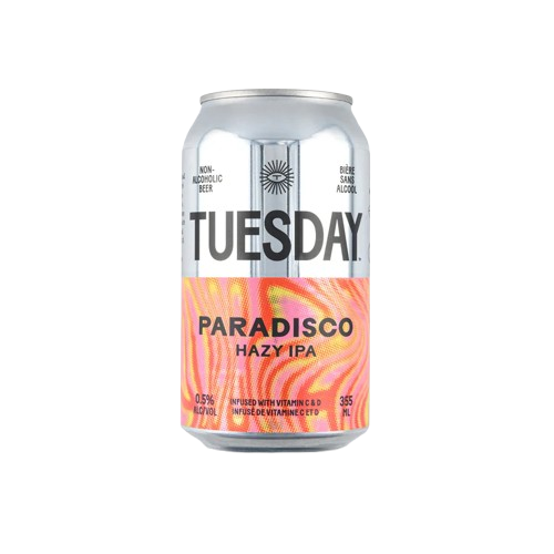 Tuesday Brewing - Paradisco Hazy Ipa Dealcoholized Beer, 355 mL