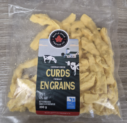 Maple Dale - Colour Cheddar Cheese Curds, 200 g