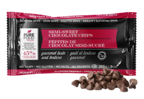 Pure Food by Estee - Vegan Semi-Sweet Chocolate Chips, 225 g