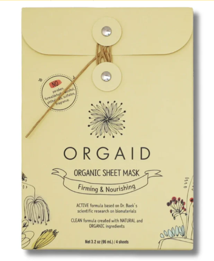 Orgaid - Firming & Nourishing Sheet Mask, 4 Count