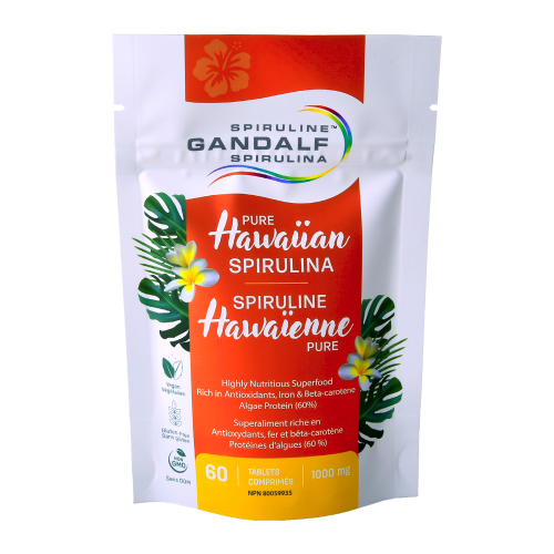 Gandalf Spirulina - Hawaiian Spirulina 1000 mg, 60 Tablets