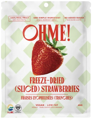 Ohme! - Freeze-Dried Strawberries Sliced, 46 g