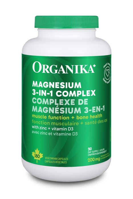 Organika - Magnesium 3-In-1 Complex, 180 Vcaps