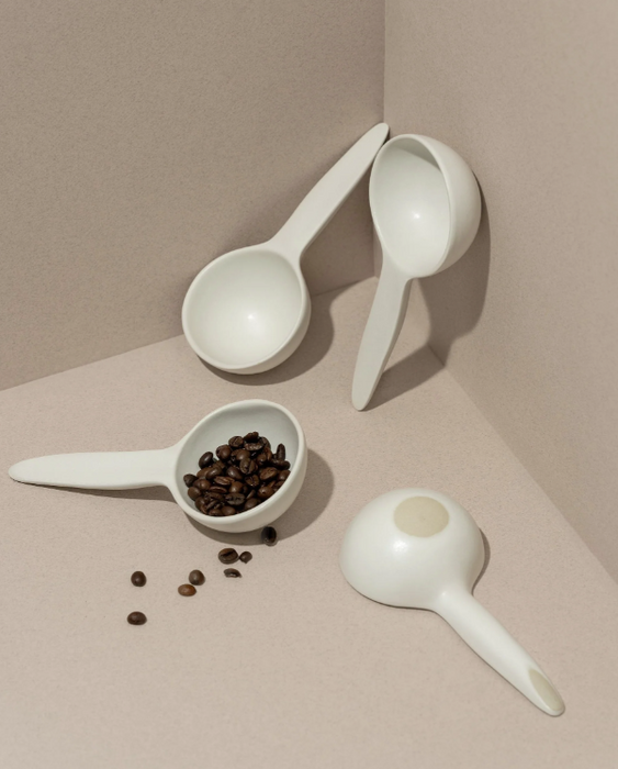 Gharyan Stoneware - Stoneware Bowl Spoon Matte White, Each
