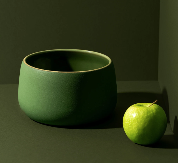 Gharyan Stoneware - Stoneware Serving Bowl Ewa Green, Each