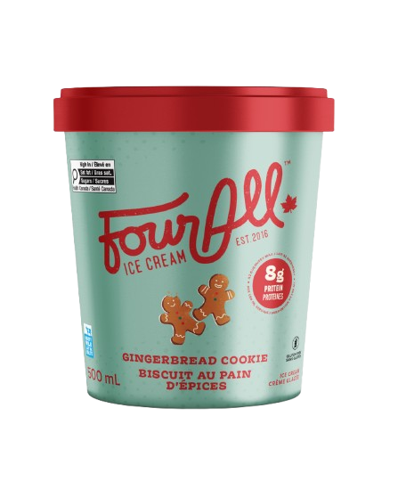 Four All Ice Cream - Gingerbread Cookie Ice Cream, 500 mL