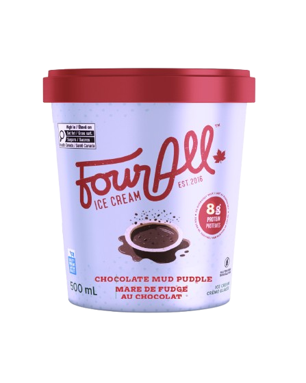 Four All Ice Cream - Chocolate Mud Puddle Ice Cream, 500 mL