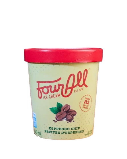 Four All Ice Cream - Espresso Chip Ice Cream, 500 mL