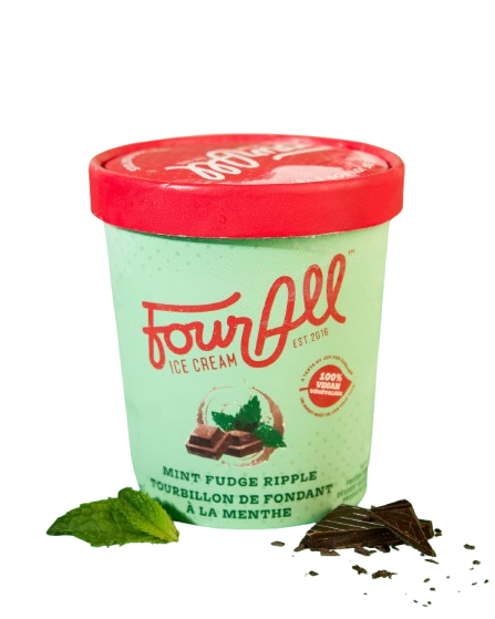 Four All Ice Cream - Mint Fudge Ripple Ice Cream, 500 mL