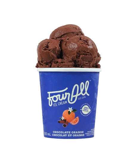 Four All Ice Cream - Chocolate Orange Ice Cream, 500 mL