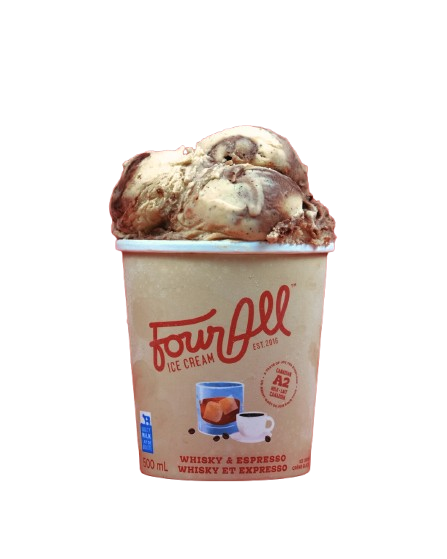 Four All Ice Cream - Whisky & Espresso Ice Cream, 500 mL